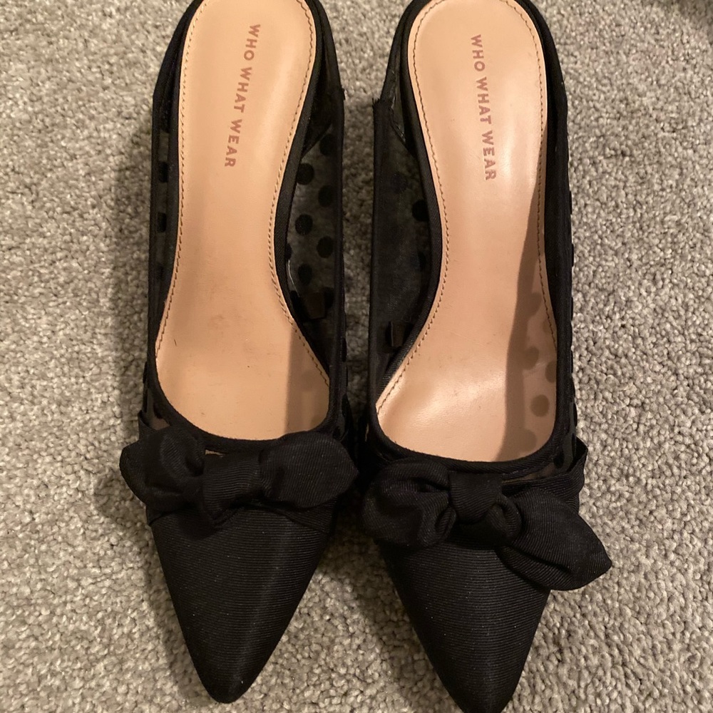 Who what wear black polka dot kitten heels - Picture 2 of 3